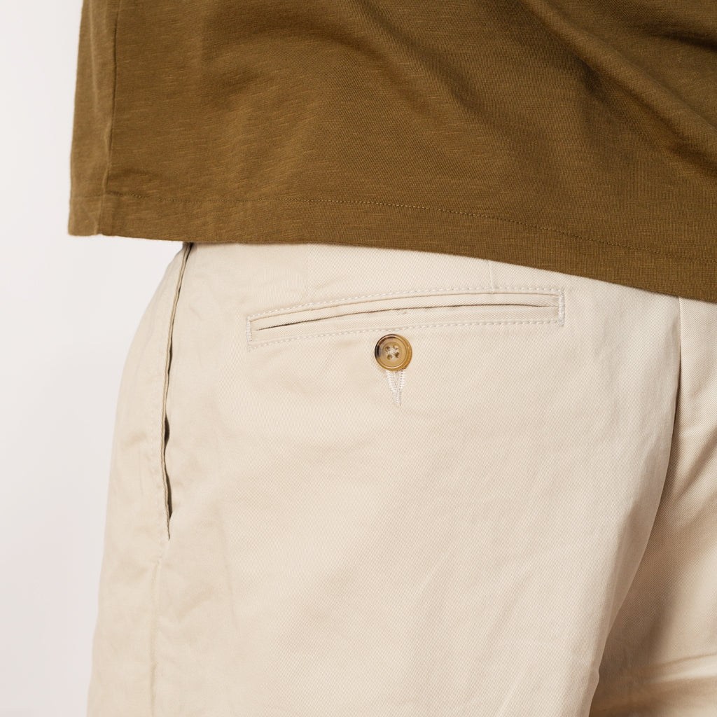 2 Pleat Twill Trouser - Cement