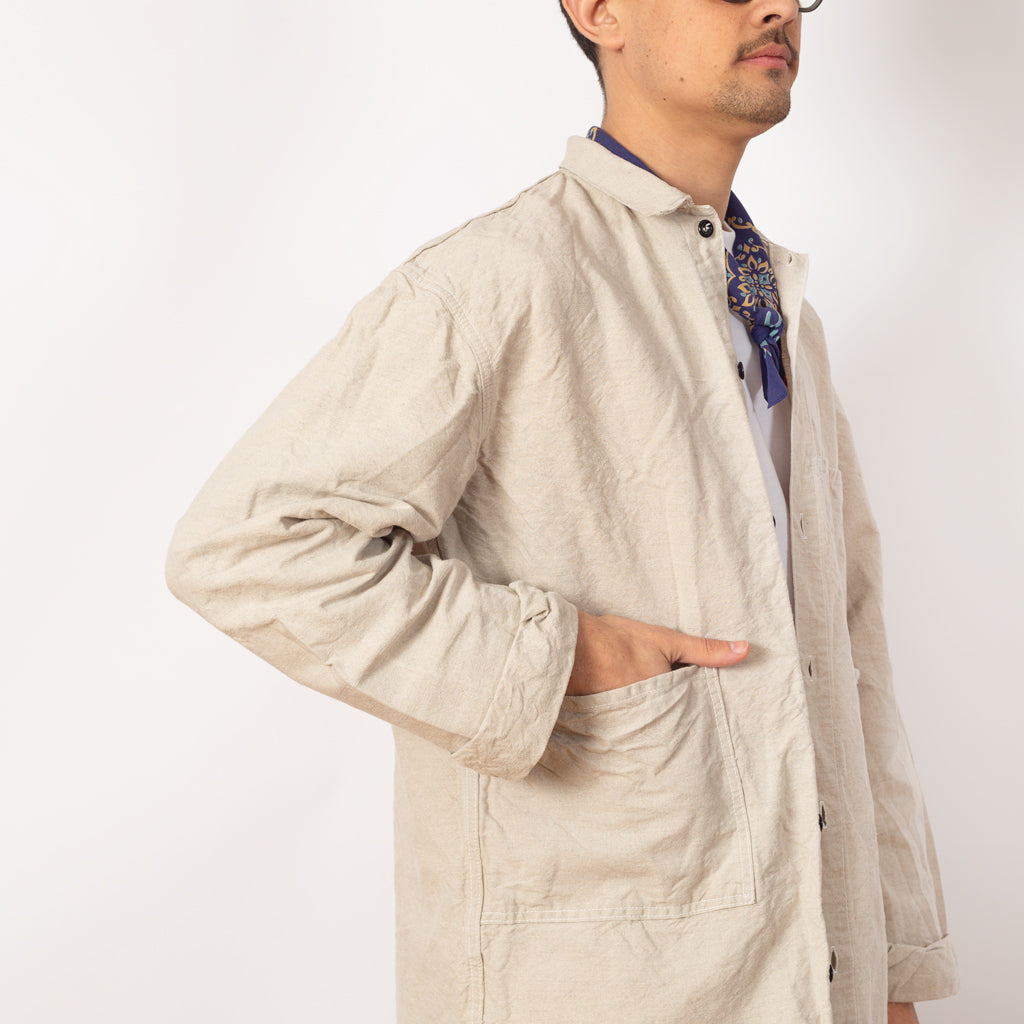 Three Pocket Square Tail Linen Cotton Shirt - Rinse