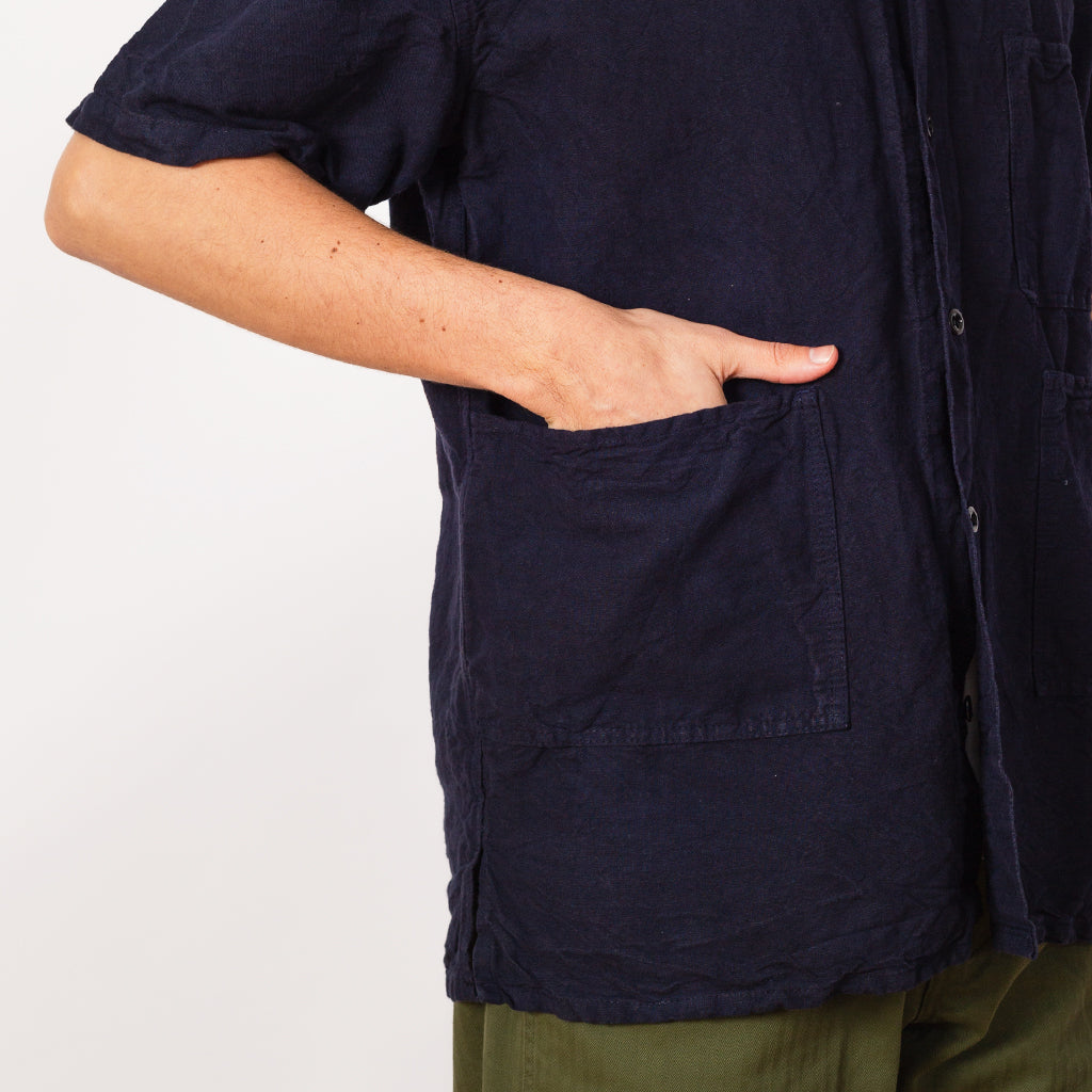 S/S Three Pocket Square Tail Shirt - Hadal Blue