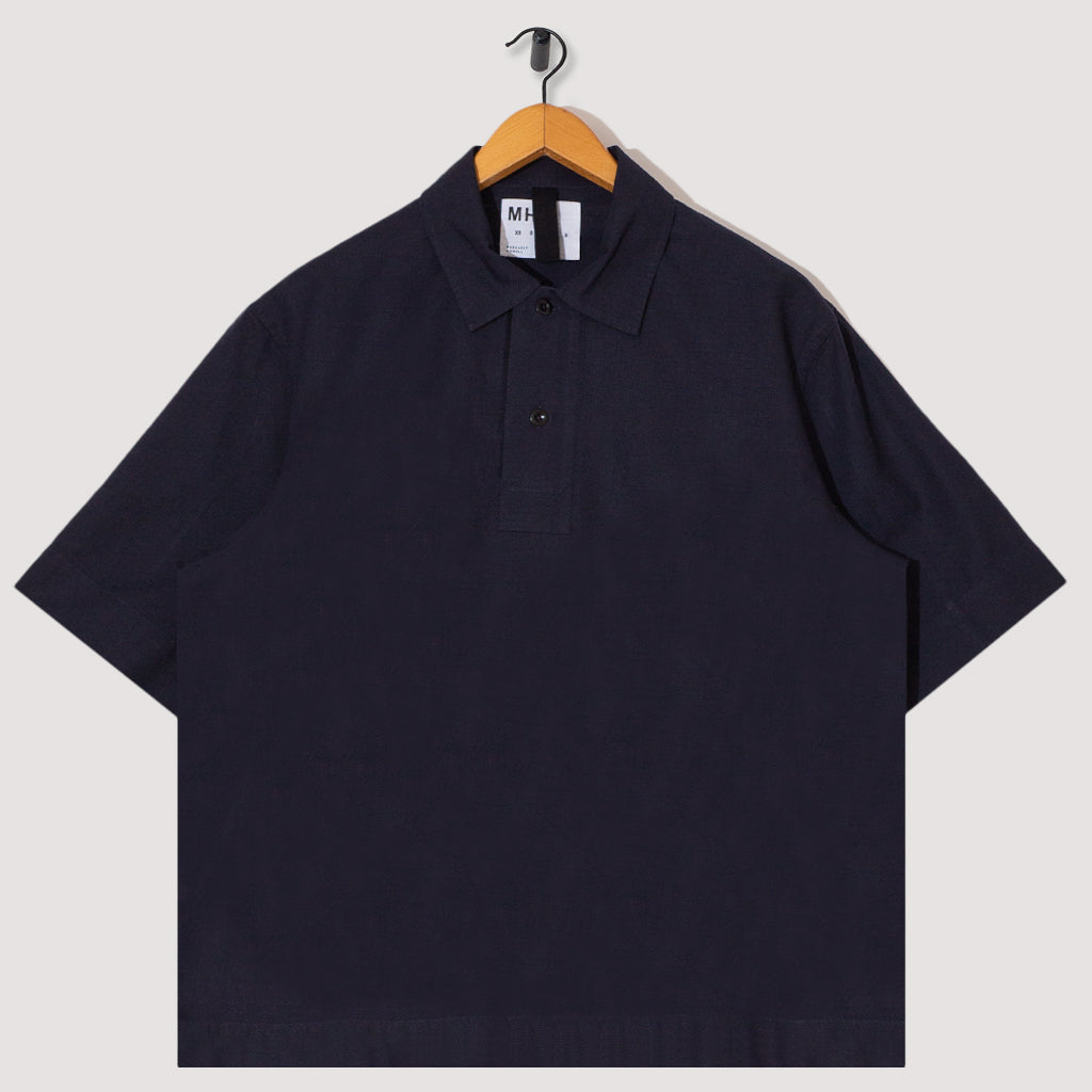 Offset Placket Polo - Ink