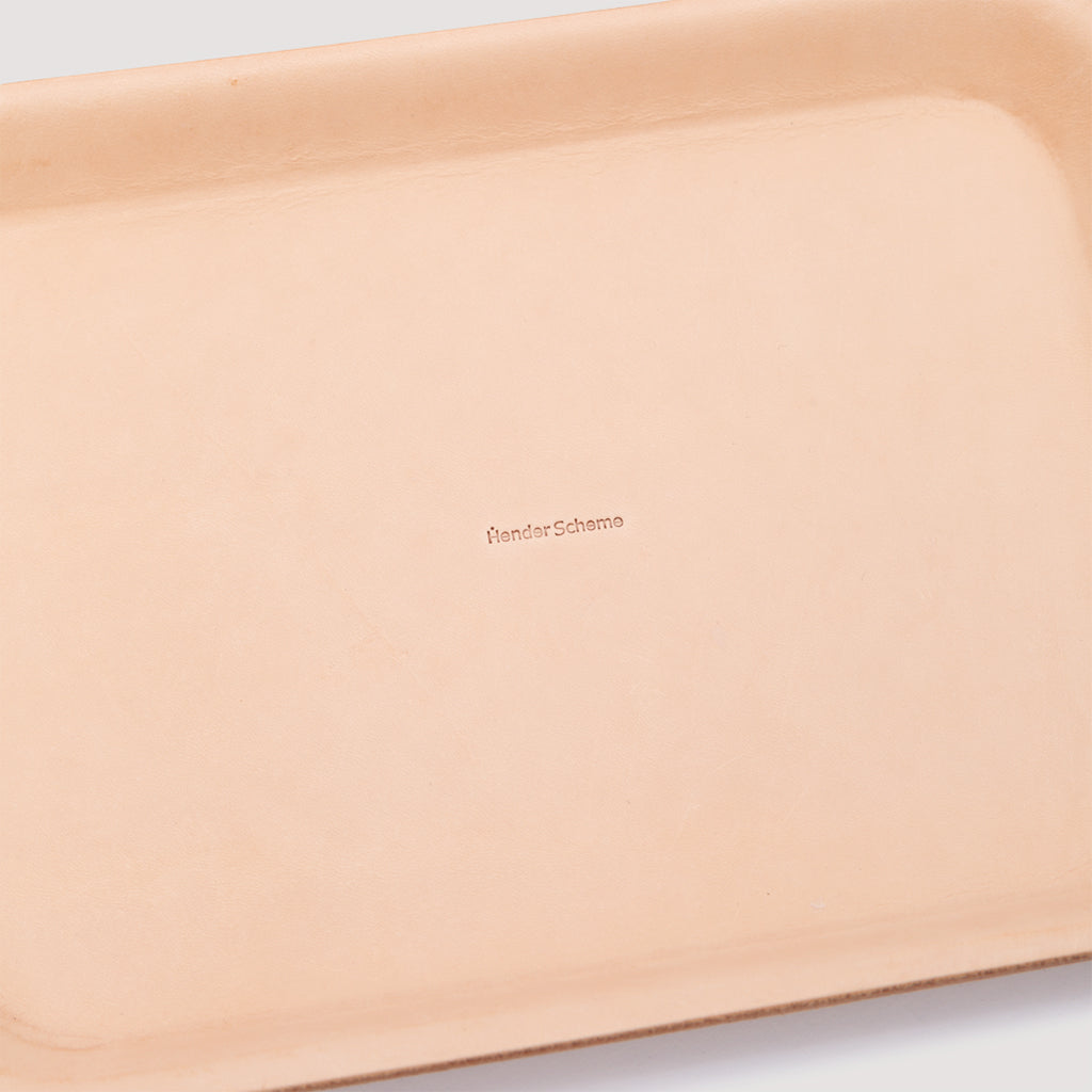 Medium Leather Tray - Natural