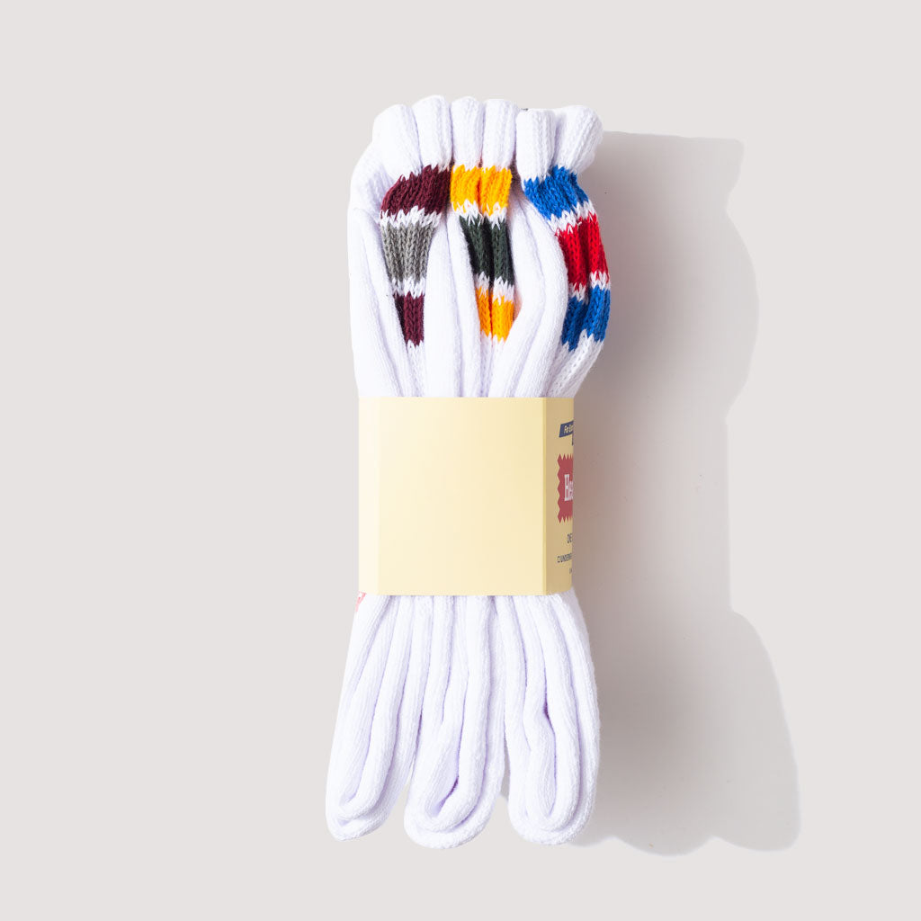 White 3 Pack - Yellow/Wine/Blue