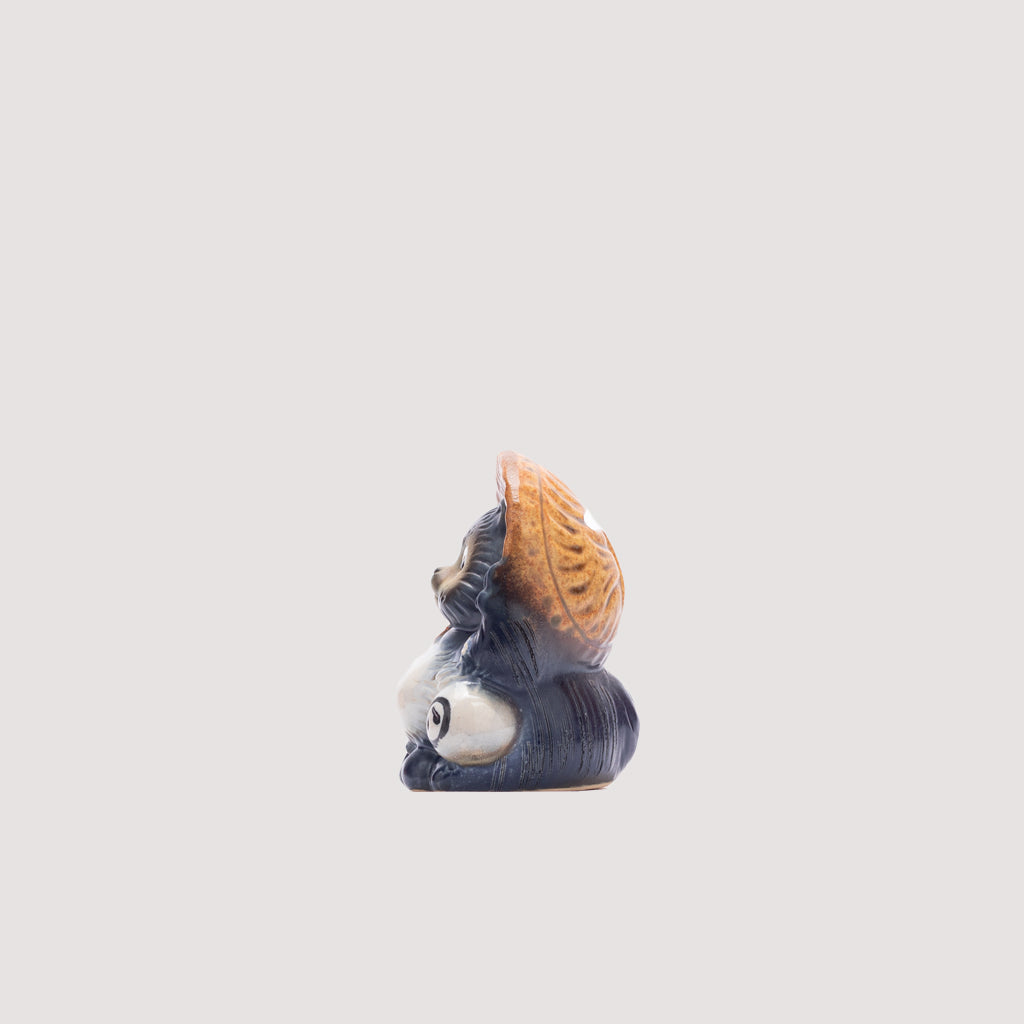 Fortune Raccoon Dog Piggy Bank - Navy