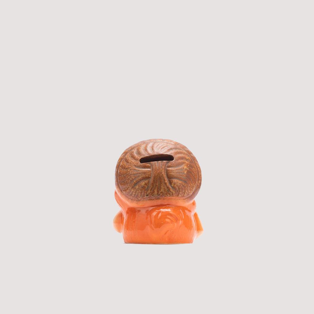 Fortune Raccoon Dog Piggy Bank - Orange