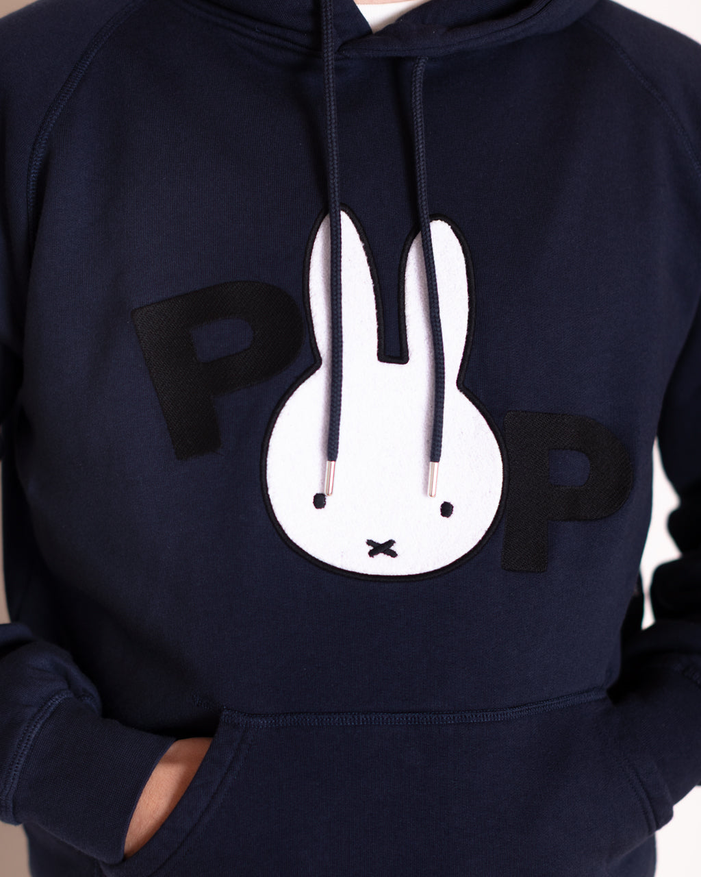 Applique Hoodie - Navy