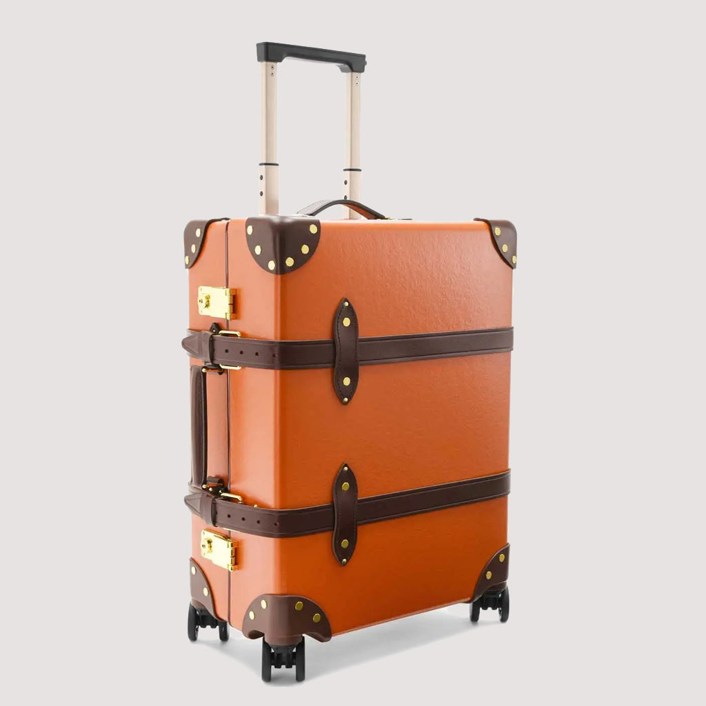 Centenary Four Wheel Carry-On Case - Marmalade/Brown/Gold