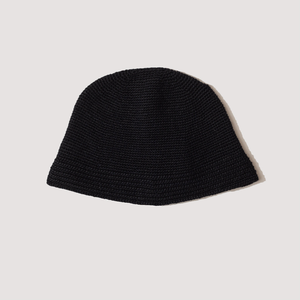 Crochet Knit Hat - Black