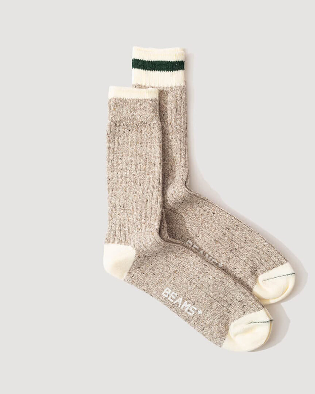 Rag Socks 2 Pack - Oatmeal/Green