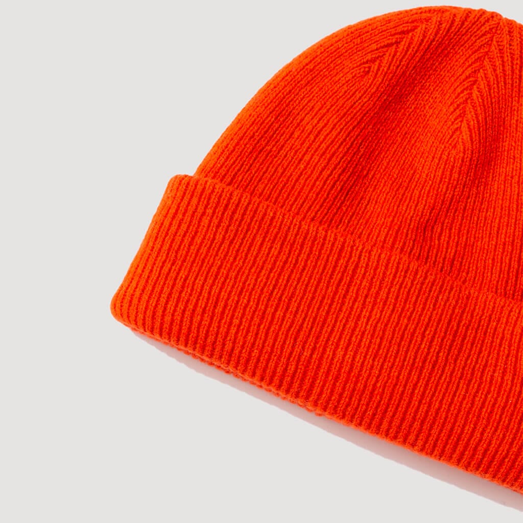 Merino Lambswool Beanie - Blood Orange