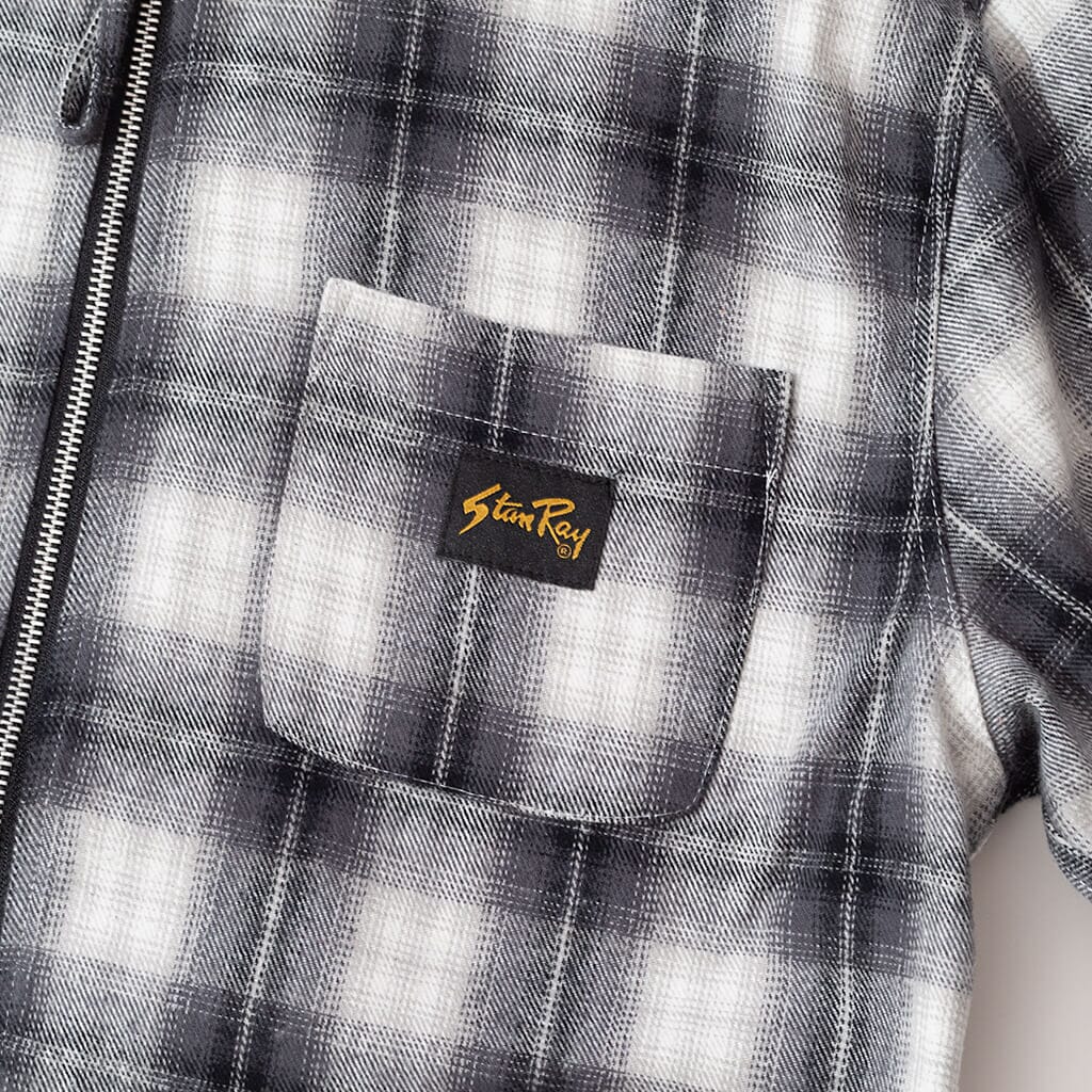 Zip Shirt - Black Plaid