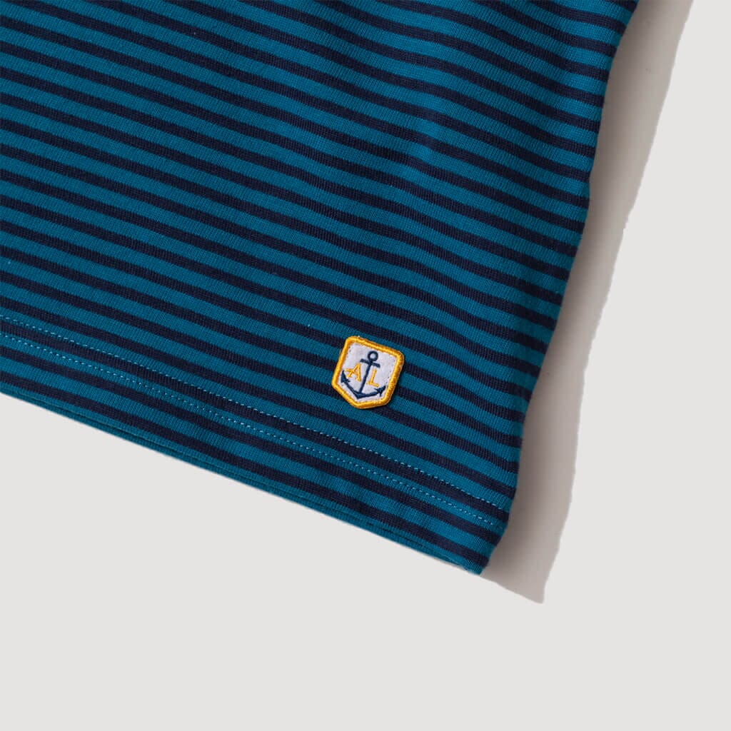 Heritage Striped T-Shirt - Bleue Glacial/Marine Deep Navy Blue