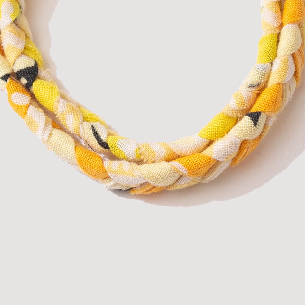 Bandana Fringe Necklace - Yellow