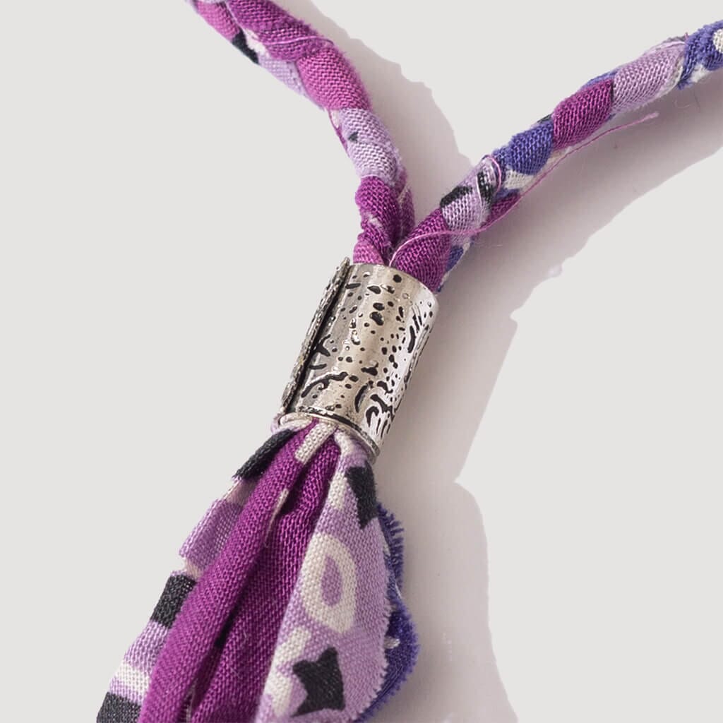 Bandana Fringe Necklace - Purple