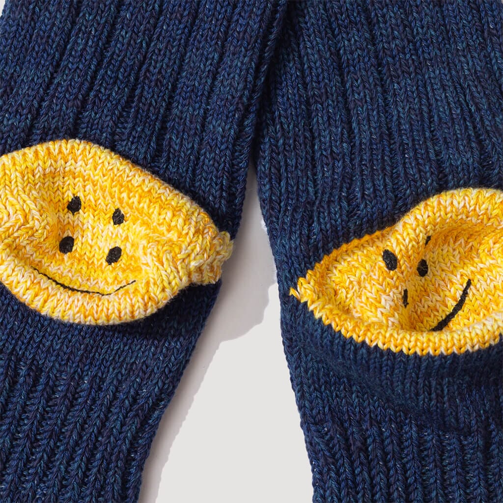 Ivy Rainbowy Happy Heel Socks - Navy