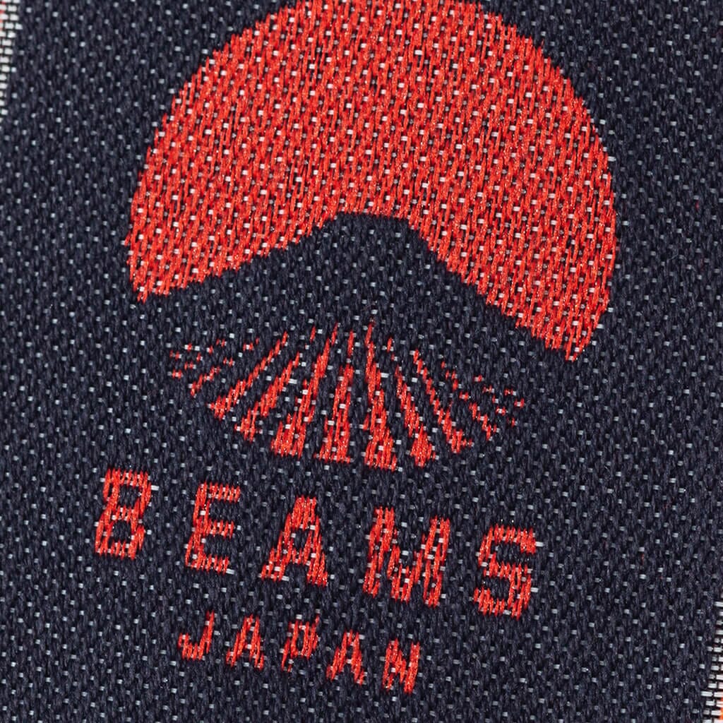 Beams Japan x Takata Denim Logo Coin Purse - Indigo/Red
