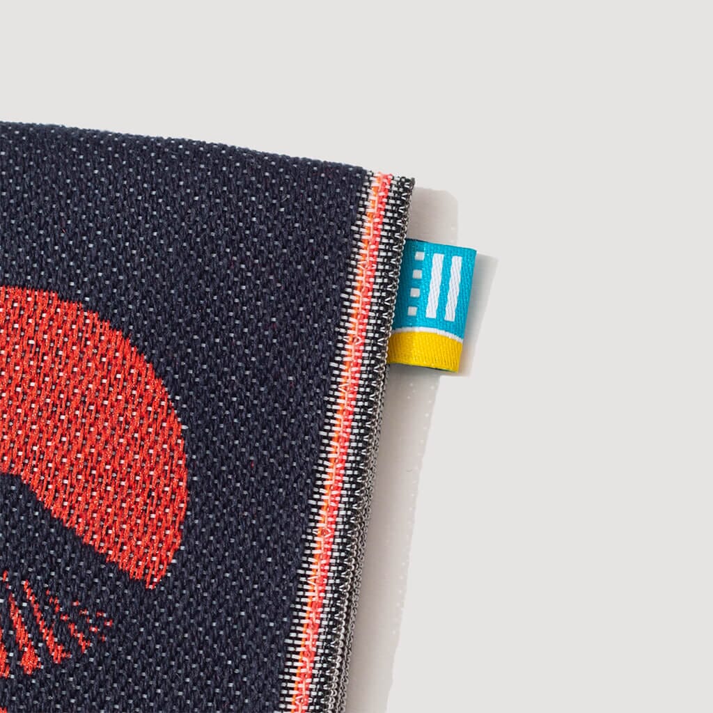 Beams Japan x Takata Denim Logo Coin Purse - Indigo/Red