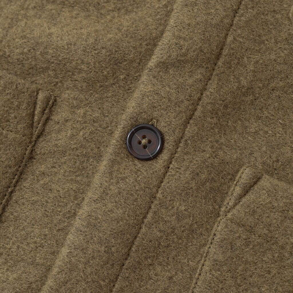 Wool Fleece Cardigan - Lovat