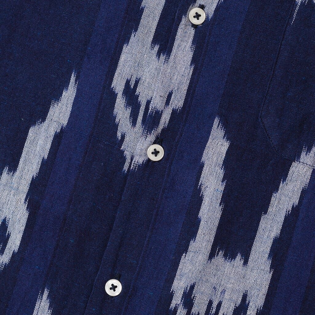 Donny Road Shirt - Indigo Ikat