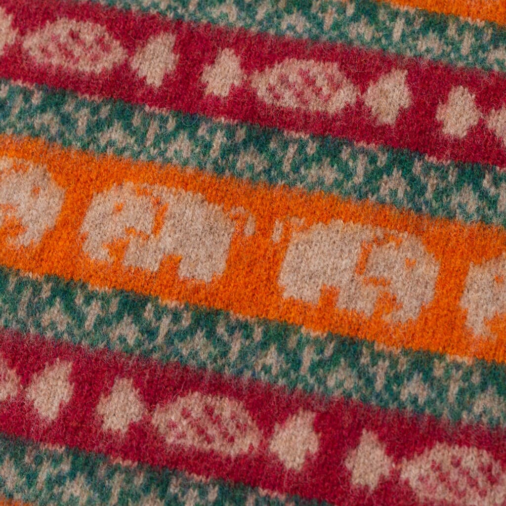 Elephants On Candy Scarf - Biscuit