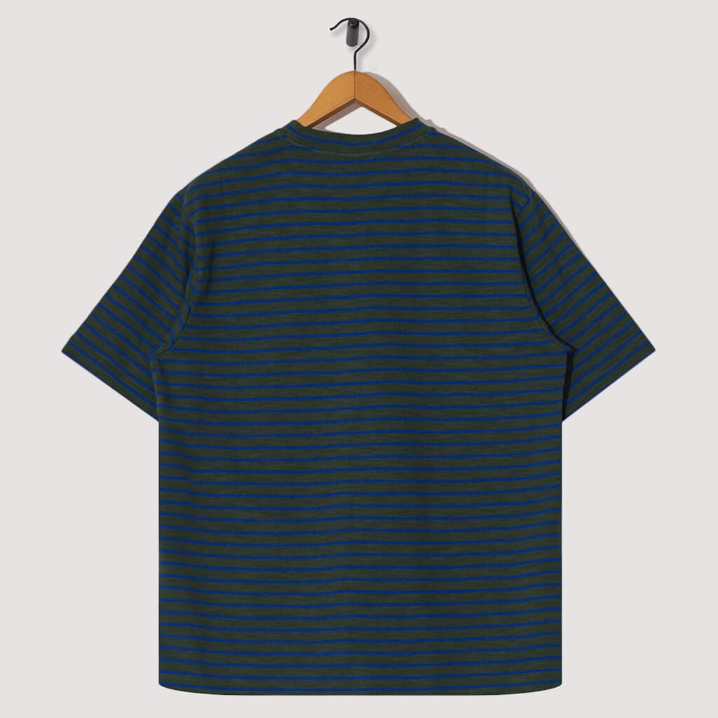 S/S Striped Slub Tee - Green