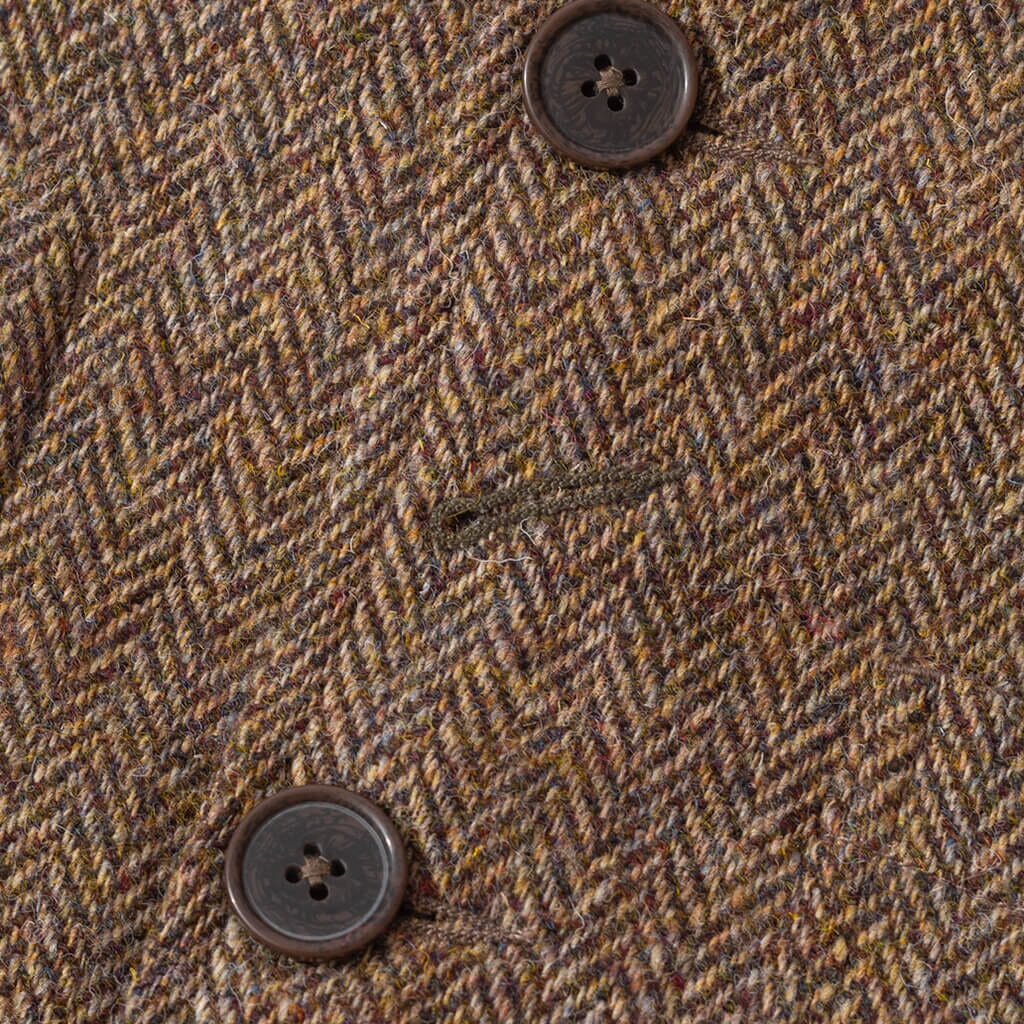 Bakers Jacket - Brown Herringbone Harris Tweed