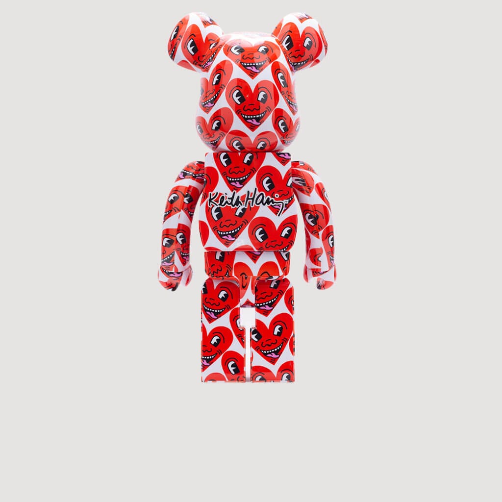 Keith Haring Be@rbrick 1000% - Red Hearts