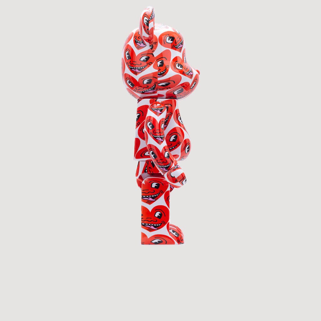 Keith Haring Be@rbrick 1000% - Red Hearts