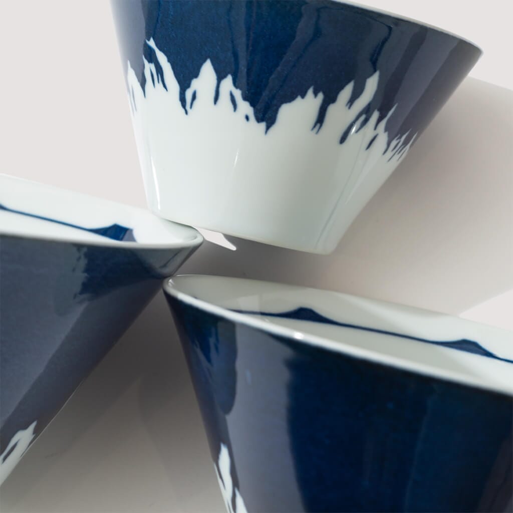 Mount Fuji Bowl Set (x3) - Navy