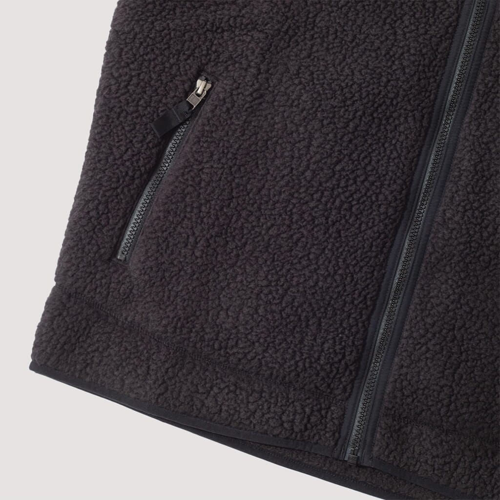 Retro Pile Vest - Black
