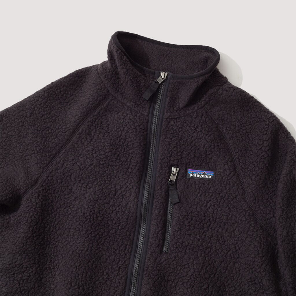 Retro Pile Jacket - Black