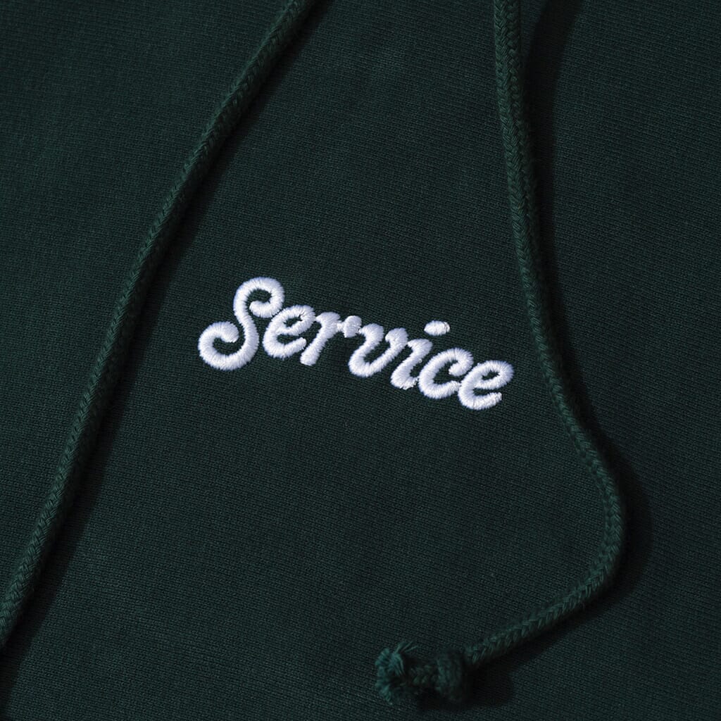 12OZ Service Embroidered Hoodie - Forest