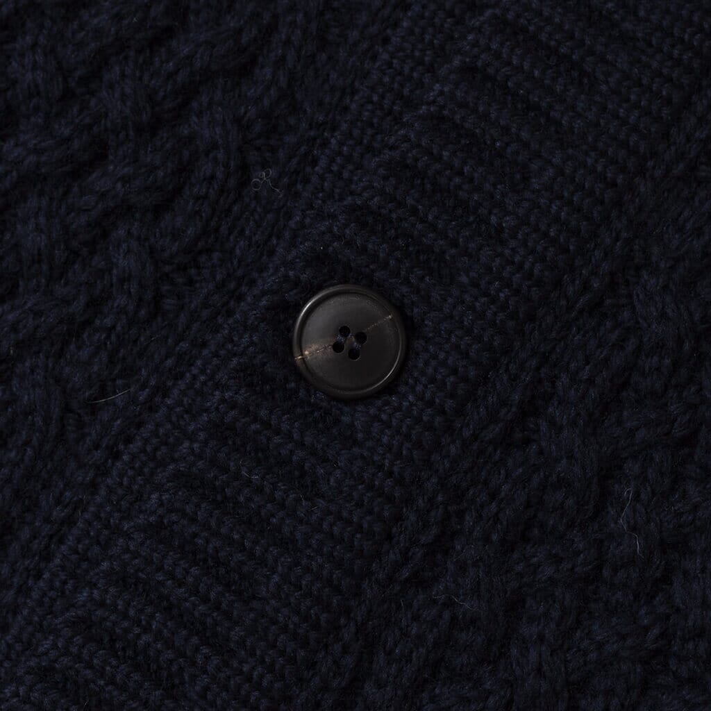 Cable Knit Jacket - Navy