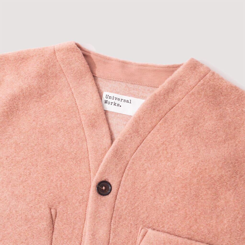 Wool Fleece Cardigan - Pink
